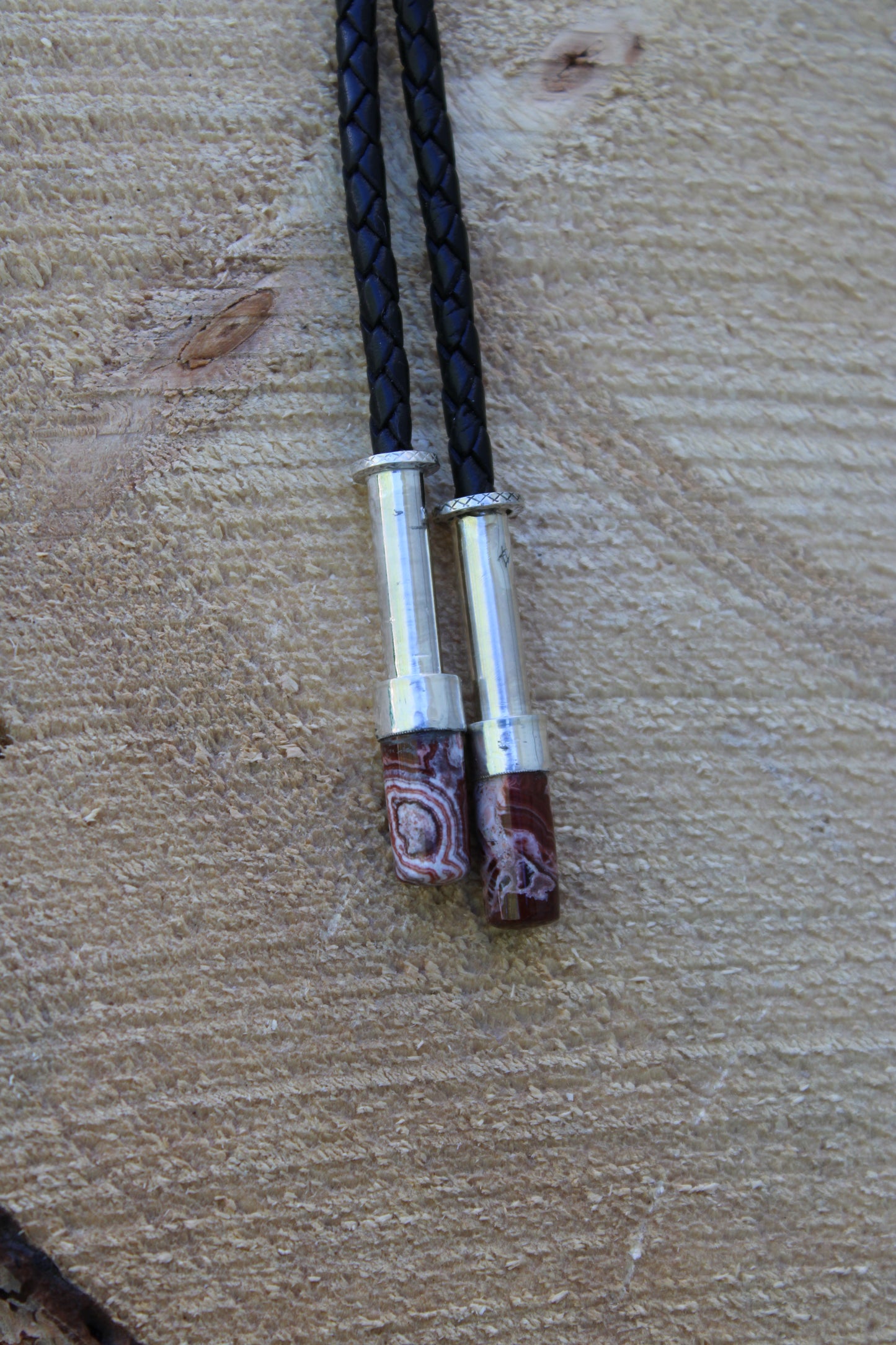 Crazy Lace Agate Bolo Tie