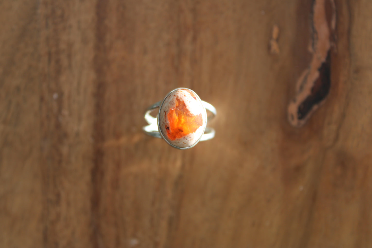 Fire opal ring size 5