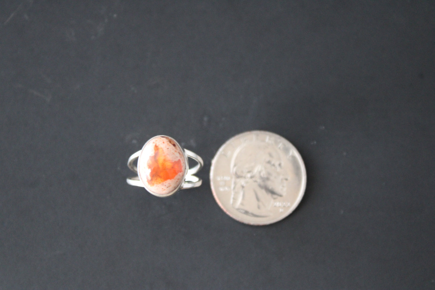 Fire opal ring size 5