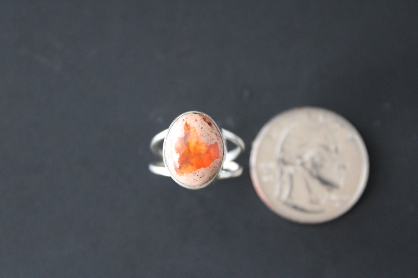 Fire opal ring size 5