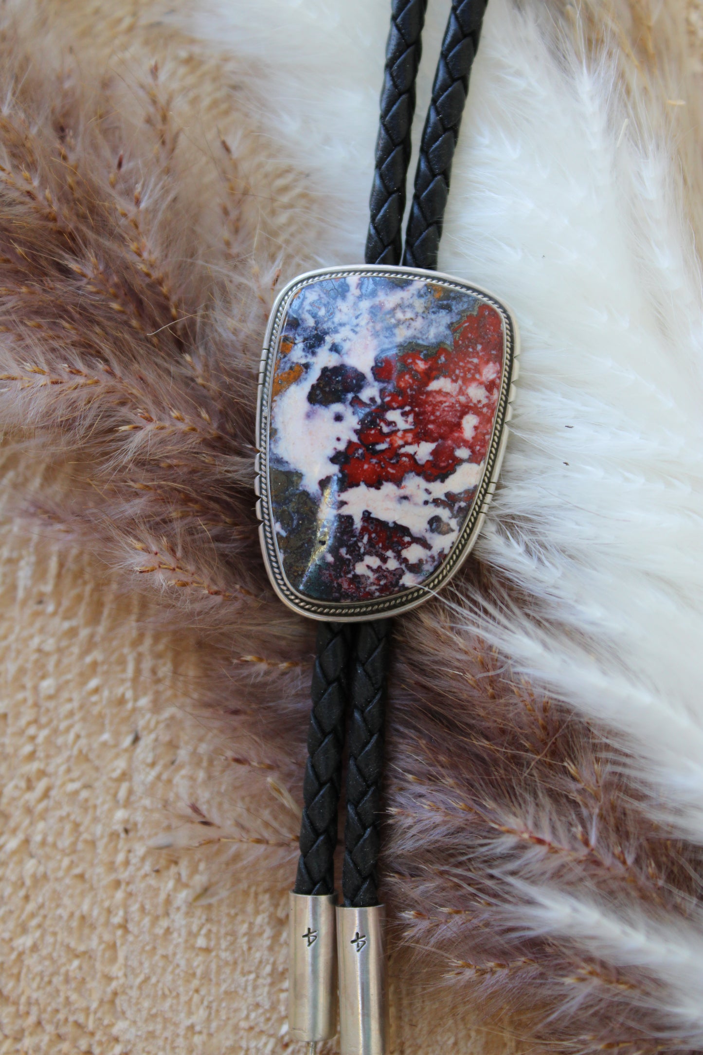 Indian Blanket Jasper Bolo Tie