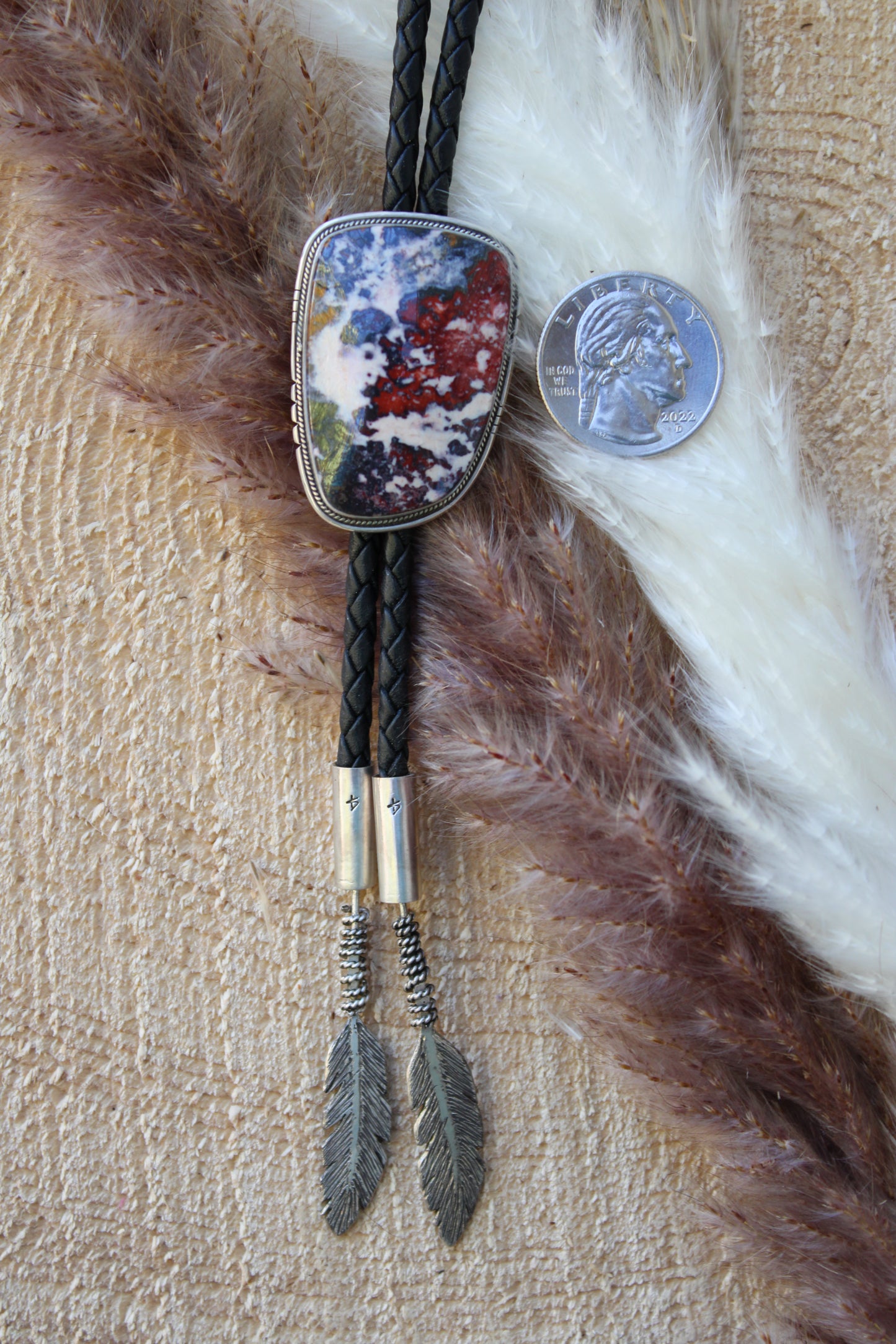 Indian Blanket Jasper Bolo Tie