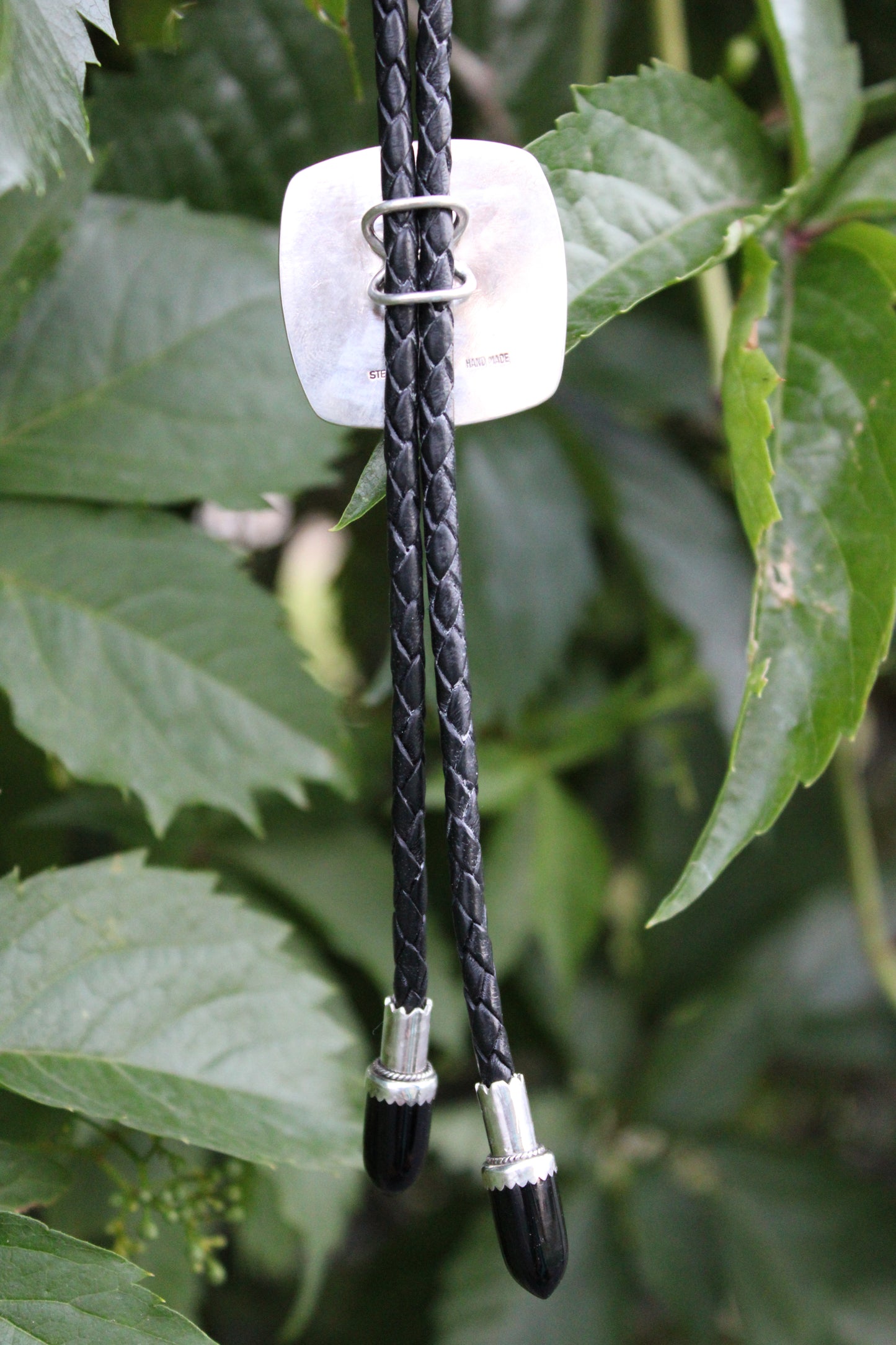 Pietersite Bolo Tie with Onyx Tips