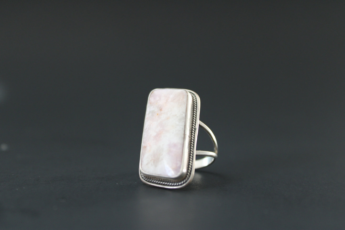Pink stone ring size 8
