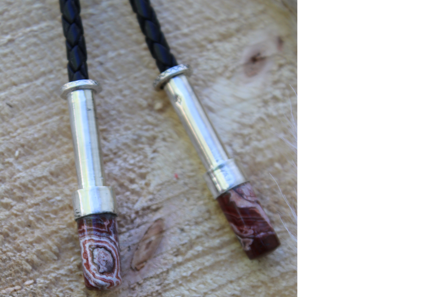 Crazy Lace Agate Bolo Tie