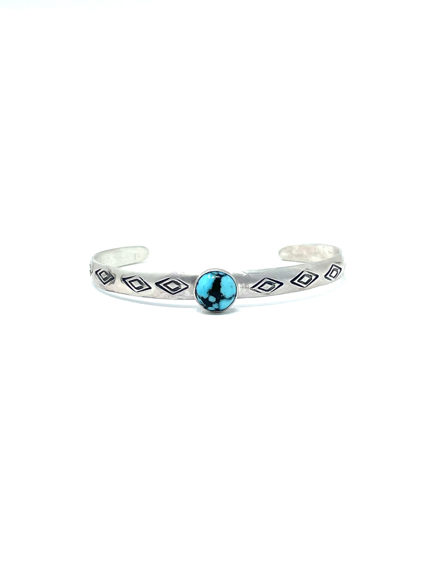 Kingman Turquoise Round Newborn/Keepsake Bracelet