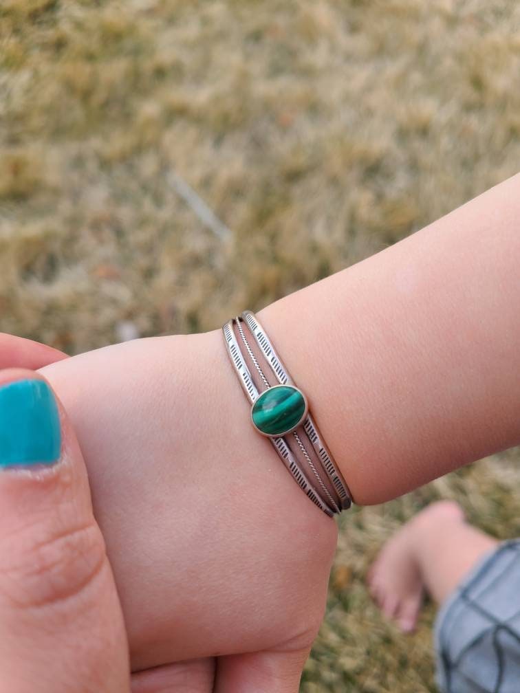 Malachite Mother + Daughter Bracelet Set